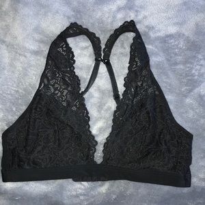 Open back black Bralette
